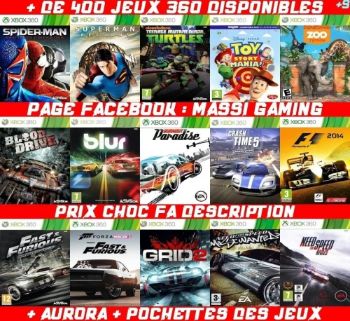 INSTALLATION JEUX XBOX 360 (PRIX CHOC FA DESCRIPTION)