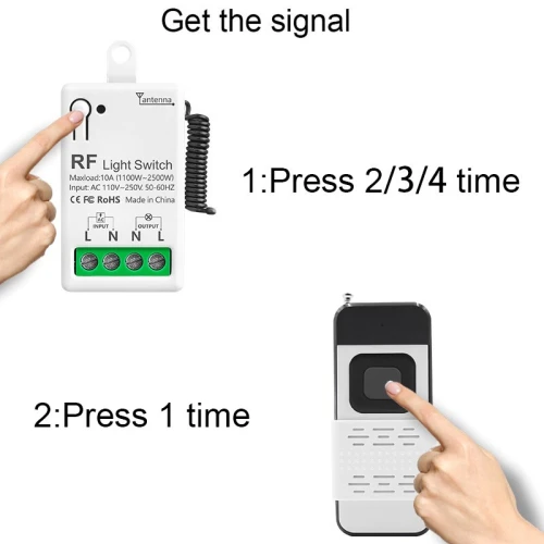 Interrupteur télécommande sans fil 220v 1000m