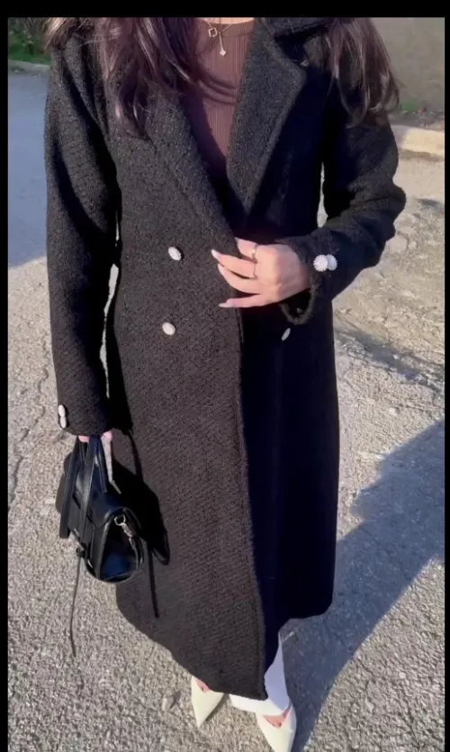 Manteau channel noir