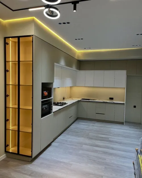 Fabrication de cuisine équipée moderne sûr mesure 