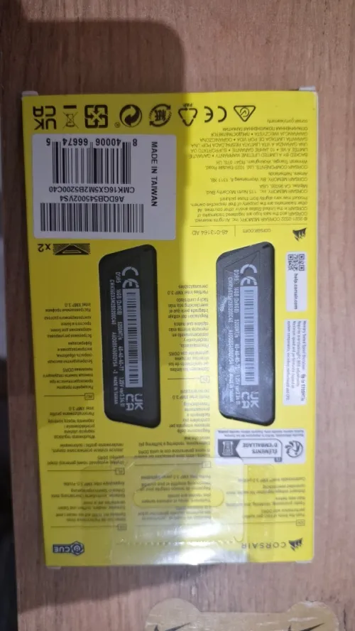 RAM DDR5 CORSAIR 5200MHZ 16gb 8x2