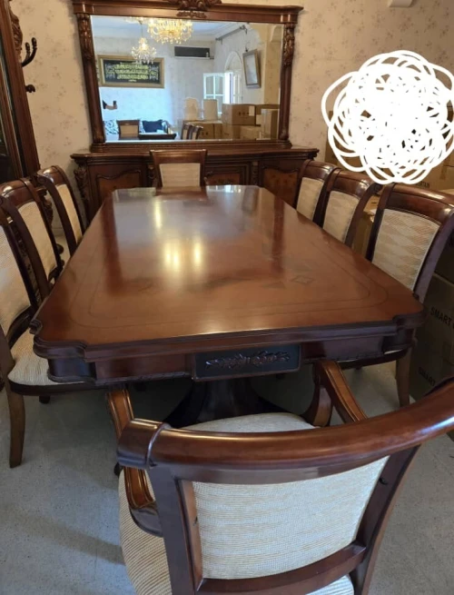 Bahut + table de salle à manger en bois hêtre  