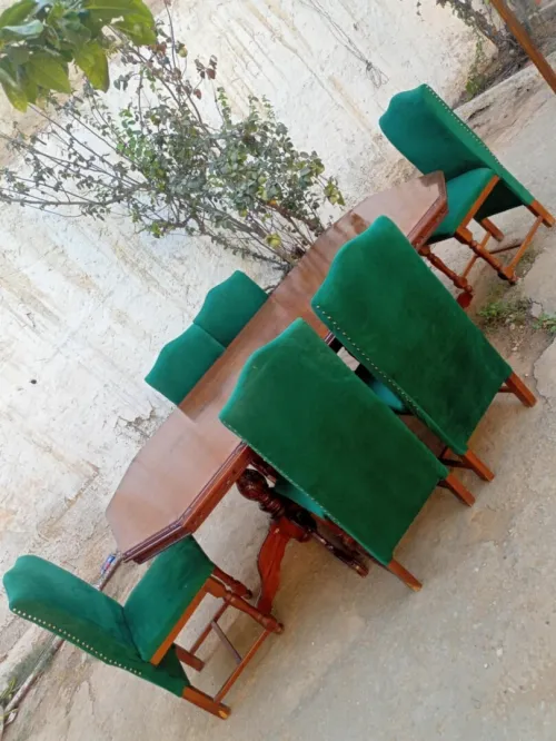 Une grande table avec 6 chaises