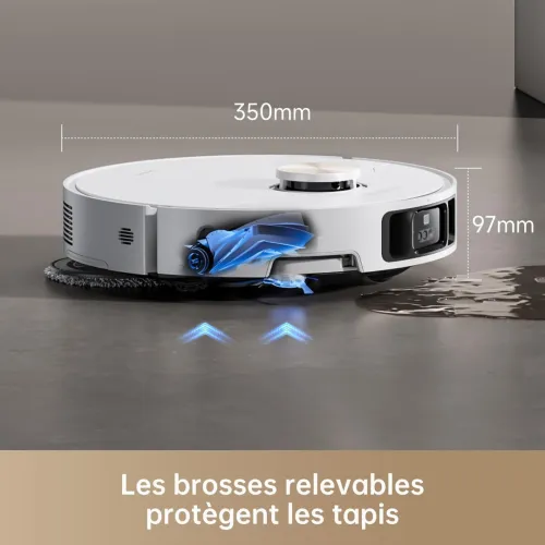 DREAME X40 Ultra Complete Robot Aspirateur avec Serpillière amovible et relevable, Brosse latérale