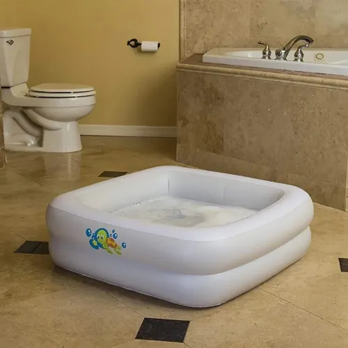Baignoire Gonflable Carrée à Double Anneau Pour Bébé 86 x 86 x 25 cm Bestway 51116