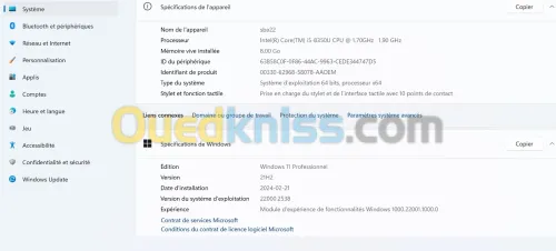 ordinateur portable PC Microsoft Surface Pro 6 i5 8250U 8G 256 SSD  