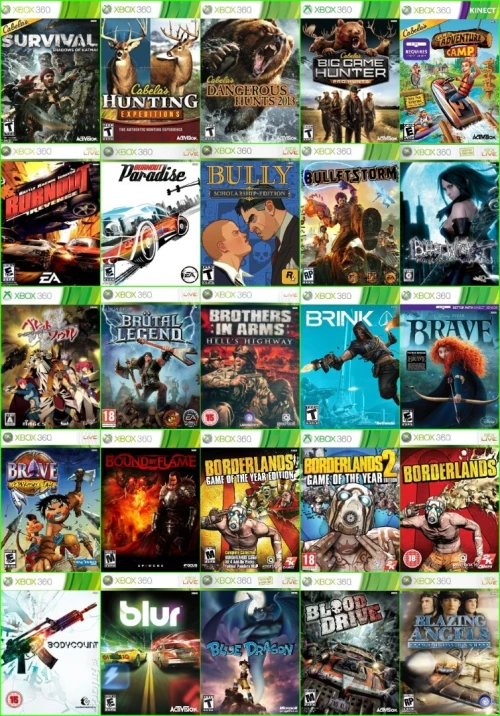 INSTALLER PACK 20/50/80/150/300 JEUX TOP SUR Disque Dur XBOX360 PRIX CHOC 