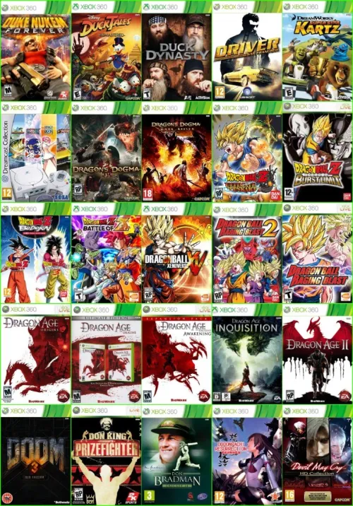 INSTALLER PACK 20/50/80/150/300 JEUX TOP SUR Disque Dur XBOX360 PRIX CHOC 