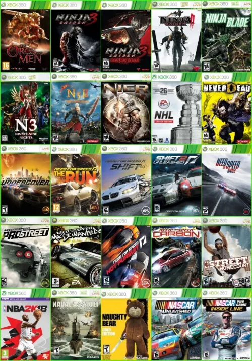 INSTALLER PACK 20/50/80/150/300 JEUX TOP SUR Disque Dur XBOX360 PRIX CHOC 