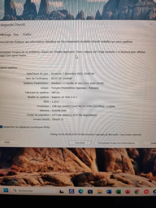 Dell inspiron 16 7620 2in1 tactile x360 i5-1235U 8/256