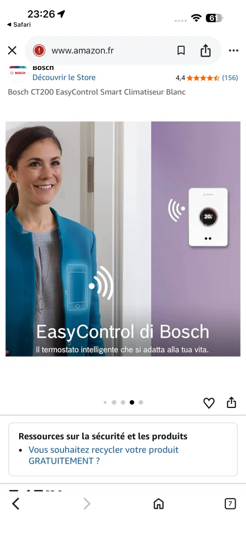 Thermostat bosch easy control ct200