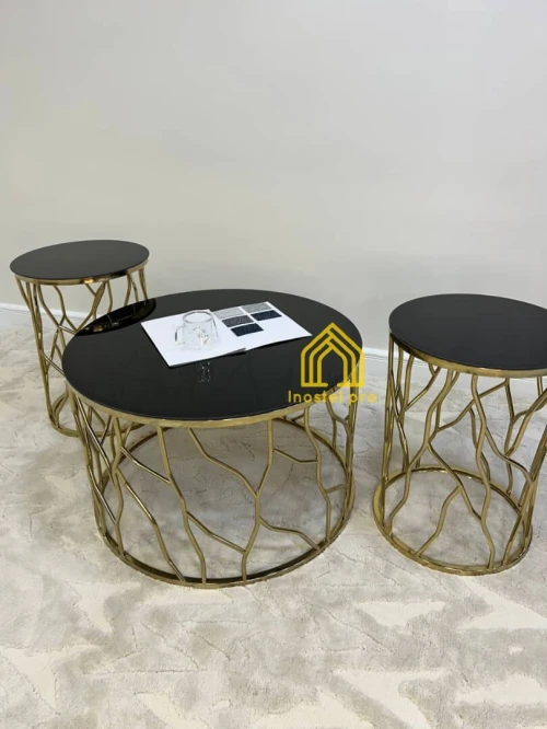 Table basse en inox