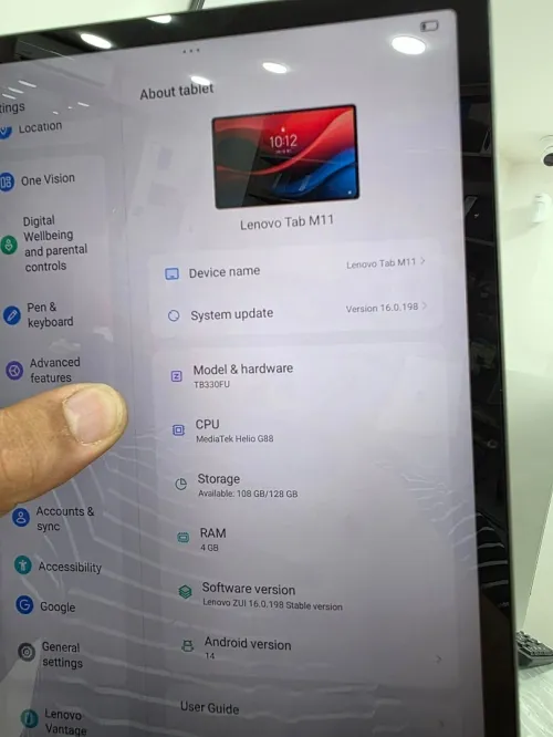 Tablette Lenovo Tab M11  128 Go / 4 Go RAM