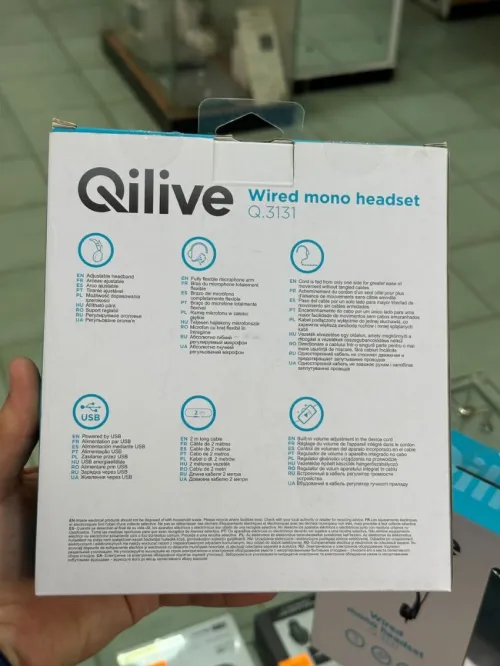 Casque QILIVE Q.3131 1oreillette Filaire  Noir