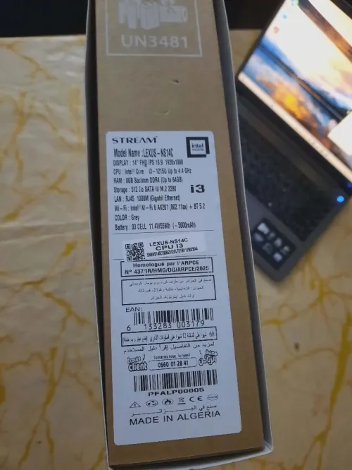 STREAM LAPTOP LEXUS NS14C I3 8G RAM 512 SSD