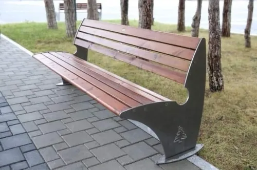 Banc public , table extérieure , poubelle , banc public fonte , acier , bois 