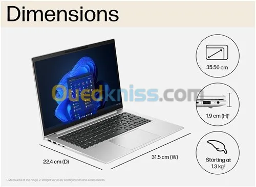 HP ELITBOOK 840 G10 I7 1365U 16G 512G SSD 14 POUCE FHD NEUF JAMAIS UTILISÉ
