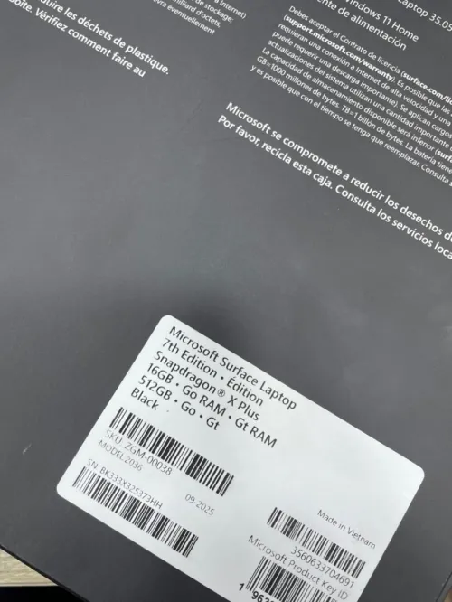 SURFACE LAPTOP SNAPDRAGON XPLUS 16-512 13.8 Pouce