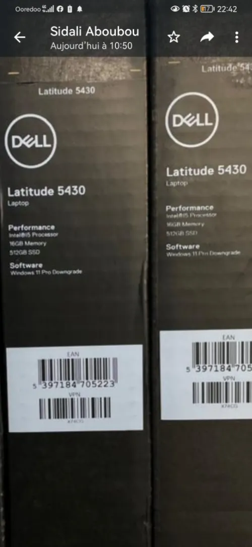 DELL LATITUDE 5430 I5 12EM RAM 16G DISQUE  512G SSD NEUF 