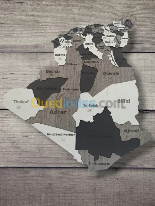 Carte de l'Algérie 3D