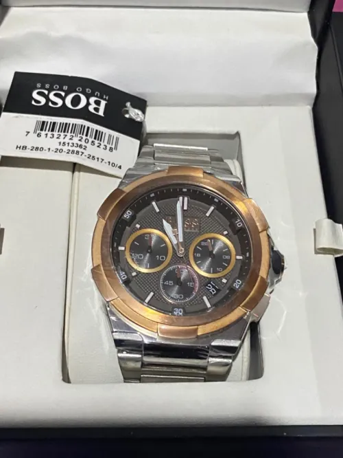 HUGO BOSS Chronograph Ref 1513362 Original Stainless Steel  PVD Bezel