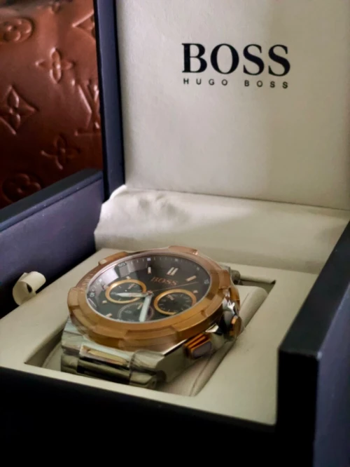 HUGO BOSS Chronograph Ref 1513362 Original Stainless Steel  PVD Bezel