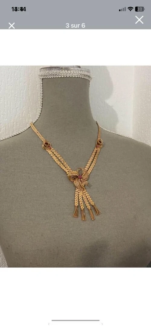 Collier très ancien or 18 carat or étranger 