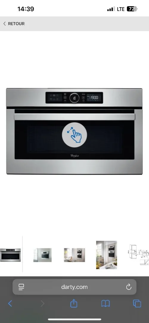 Micro ond encastrable whirlpool 