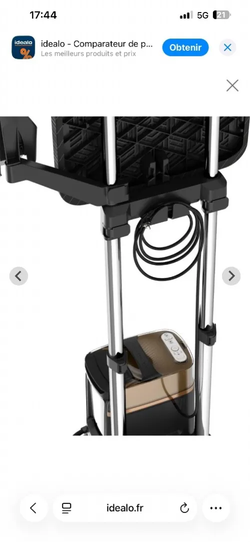 Deferoisseur rowanta grand noir avec table