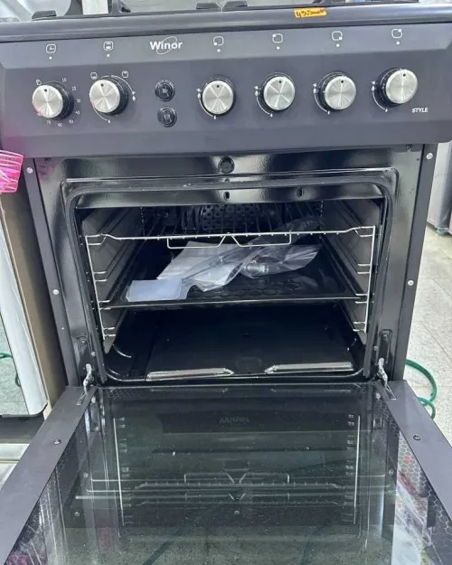 Cuisinière Winor 4 feux Noir ou Inox Wok Tabouna ventilée catalysée fonte disponible