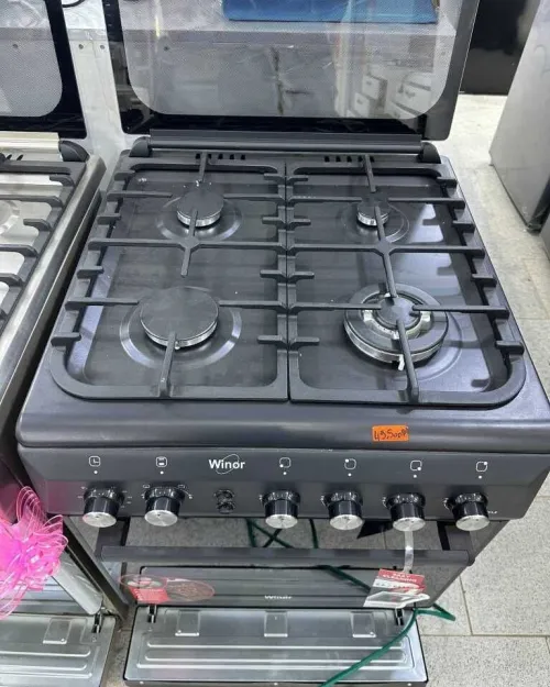 Cuisinière Winor 4 feux Noir ou Inox Wok Tabouna ventilée catalysée fonte disponible