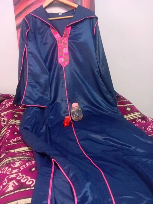 Robe djellaba toile satiné nouveau style