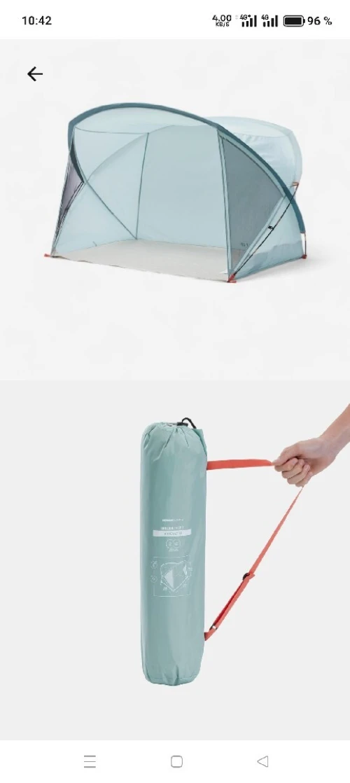 Tente Abrià arceaux de camping 4 places - Arpenaz 4P