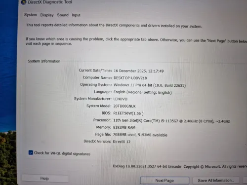 Lenovo thinkpad E15 gen 2 i5-1135G7