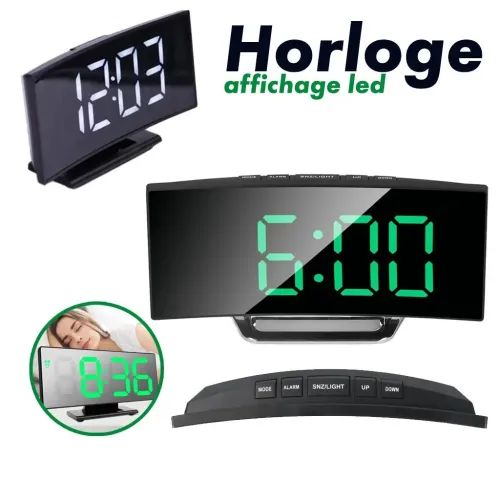 Horloge et réveil thermomètre de table électronique lumineux DS-3621L 2