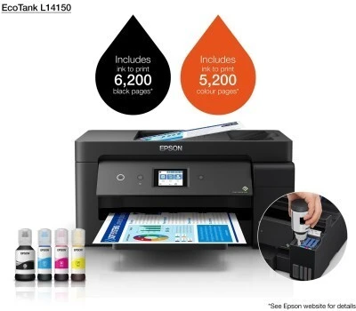 IMPRIMANTE MULTIFONCTION COULEUR EPSON L14150 A3 WIFI+ RJ45/ FAX/ RECTO VERSO A3/A4