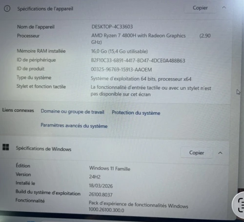 HP Omen 15 - Ryzen 7 4800H / 16Go / RTX 2060 / 60Hz FHD  Gaming