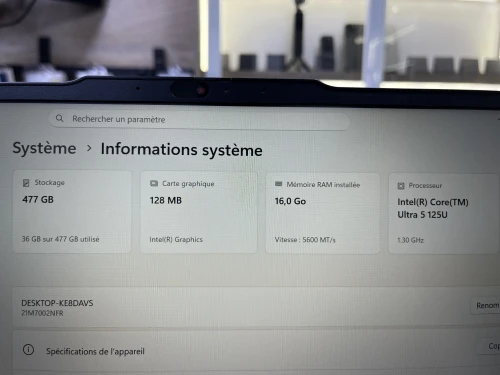 Lenovo ThinkPad / Ultra 5 125U / 16Go / 500Go SSD / FHD