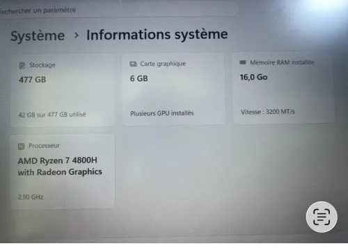 HP Omen 15 - Ryzen 7 4800H / 16Go / RTX 2060 / 60Hz FHD  Gaming