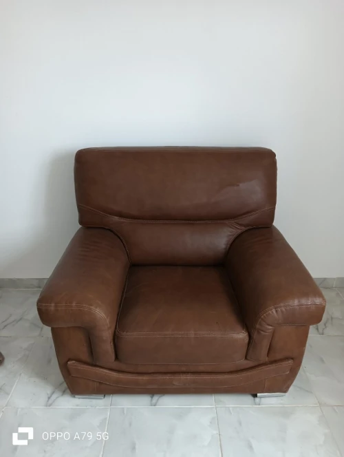 Salon véritable cuir italien 7 places 