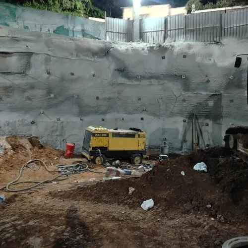 Béton projeté blindage 