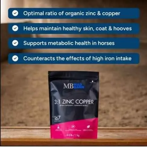 VITAMINE ZINC ET CUIVRE POUR CHEVAL 