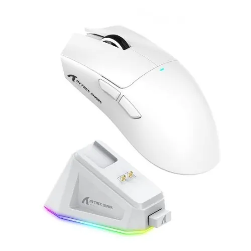 SOURIS ATTACK SHARK X11 - GAMING - SANS FIL - ULTRA LÉGÈRE - RGB - 22000 DPI - DOCK DE CHARGE - RED