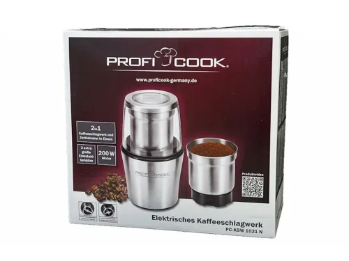 Moulin À Café Et Hachoir Électrique 2En1 En Inox 350mL 200W Proficook PC-KSW 1021 N