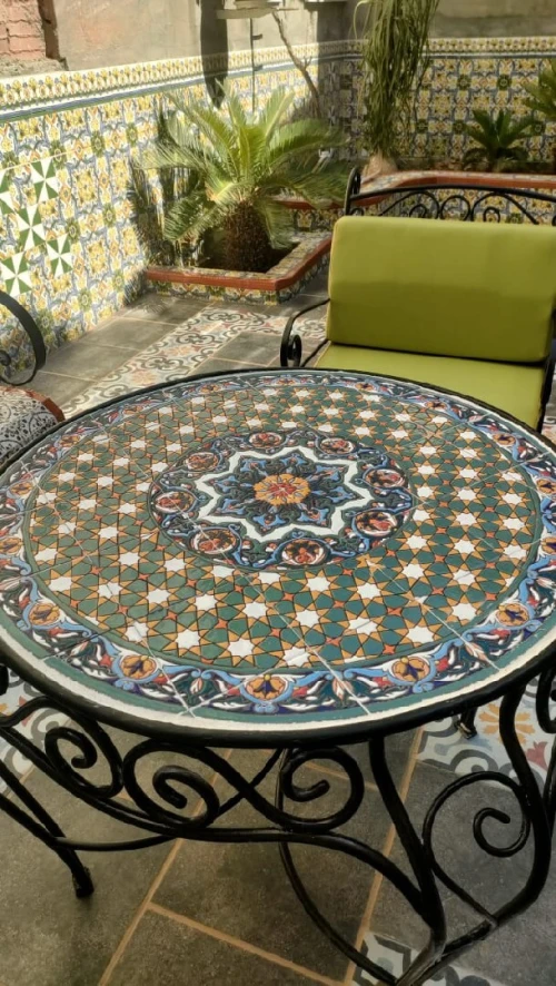 Table Fer forgé+céramique chik