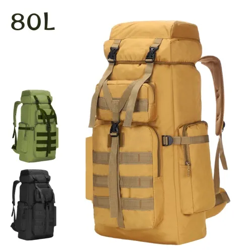 Sac à dos randonnée tactique étanche de grande capacité de 80 L