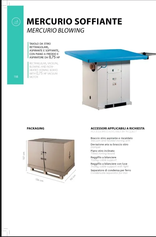 Battistella table aspirante rectangle 