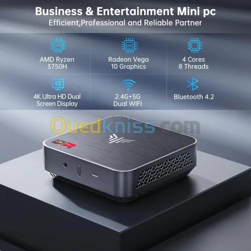 KAMRUI AMD Ryzen 7 3750H Mini PC,16GB RAM 512 GB SSD Micro Desktop Computers