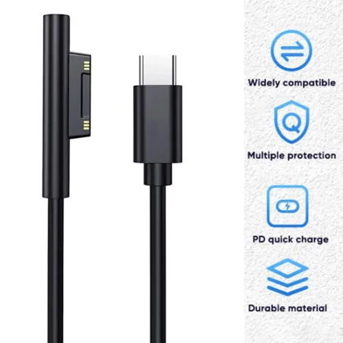 Alimentation USB Type-C à charge rapide pour Microsoft Surface Pro 7 3 4 5 6