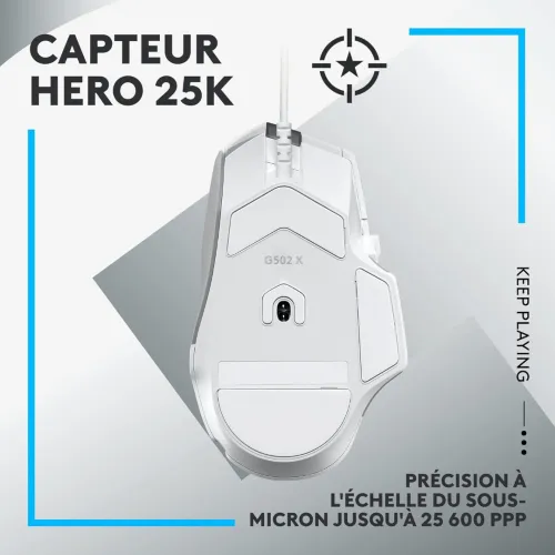 Logitech G502 X Souris Gamer White (Filaire)